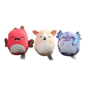 Lot of 3 McDonald's 2025 Squishmallows Plush Toys Mirren Stevon Halley